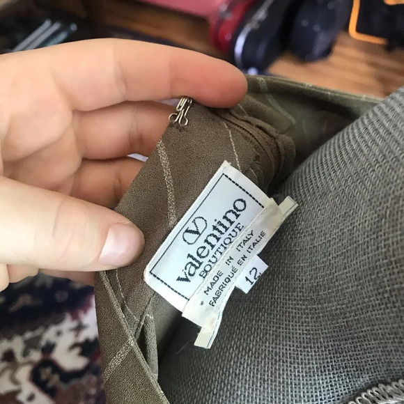 Valentino Striped Cap Sleeve Pleated Blouse, 12 - Picture 3 of 6